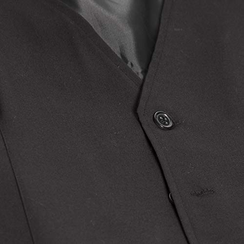 MForshop Chaleco para hombre sin mangas de sastre con botones de S a 3XL a608md69 Negro XXXL