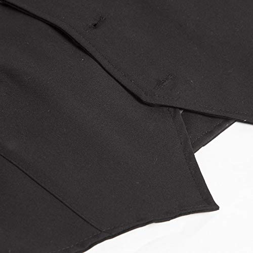 MForshop Chaleco para hombre sin mangas de sastre con botones de S a 3XL a608md69 Negro XXXL