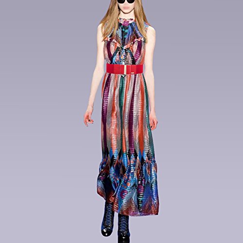 Mijiu, Cinturón Ancho Elástico para Mujer con Hebilla de Aleación, Rojo (Hecho en China/ Made in China)