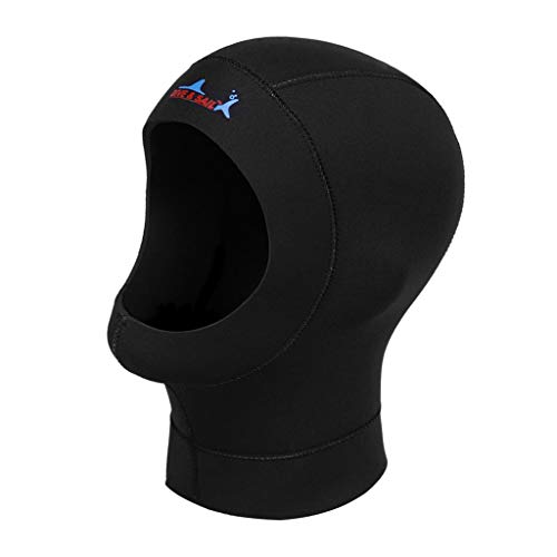 Milageto Traje de Neopreno de 3 Mm, Capucha, Buceo, Surf, Buceo, Snorkel, Gorra Térmica - S