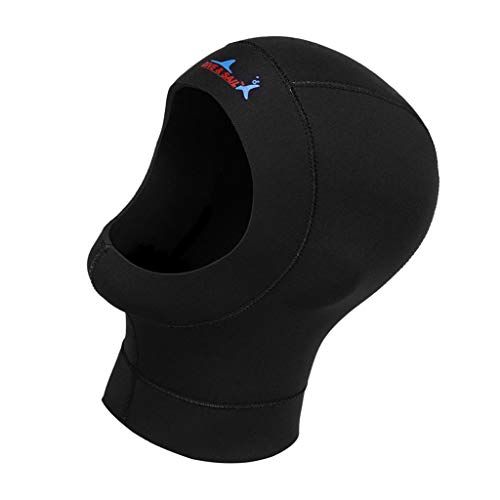 Milageto Traje de Neopreno de 3 Mm, Capucha, Buceo, Surf, Buceo, Snorkel, Gorra Térmica - S