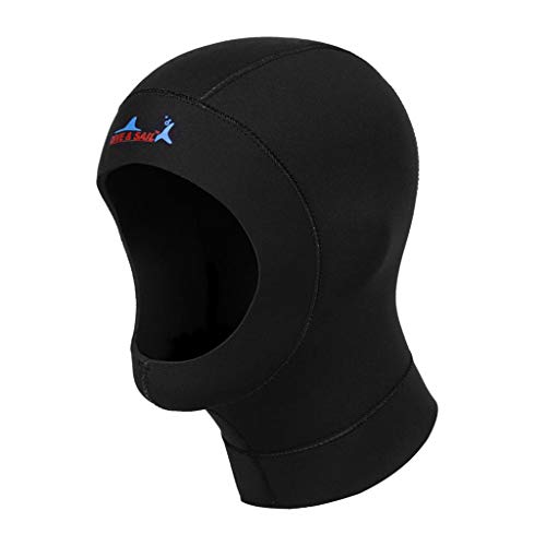 Milageto Traje de Neopreno de 3 Mm, Capucha, Buceo, Surf, Buceo, Snorkel, Gorra Térmica - S
