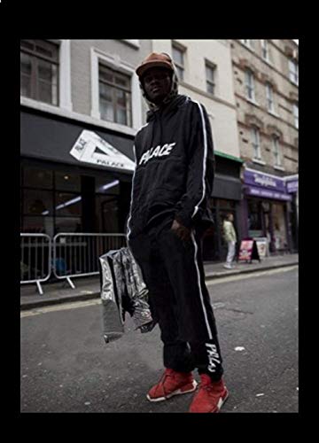 Minetom Hombres Casual Mangas Largas Sudaderas con Capucha Hip Hop Chaqueta y Pantalones Deportivos Trotar Bailando Baggy Pantalones Pantalones 01 EU S