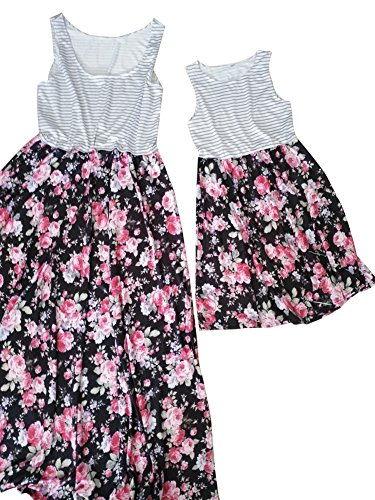 Minetom Vestido de niña Vestido para Bebés Ropa Impresa de Camisa y del Vestido del Gato Muchacha Encantadora Ropa de Bebe niña Verano 2018 Barata D Blanco 110 (Hija)