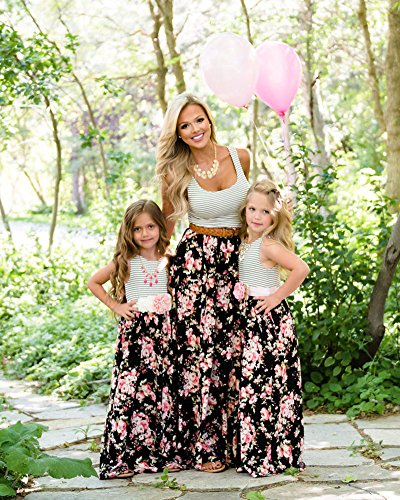 Minetom Vestido de niña Vestido para Bebés Ropa Impresa de Camisa y del Vestido del Gato Muchacha Encantadora Ropa de Bebe niña Verano 2018 Barata D Blanco 110 (Hija)