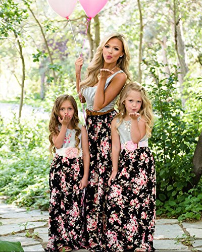 Minetom Vestido de niña Vestido para Bebés Ropa Impresa de Camisa y del Vestido del Gato Muchacha Encantadora Ropa de Bebe niña Verano 2018 Barata D Blanco 110 (Hija)