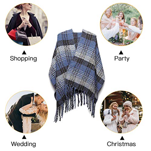 Miss Lulu Bufanda Mujer Tartán CálidoMujer Mantas Larga Enrejado Mantón Invierno
