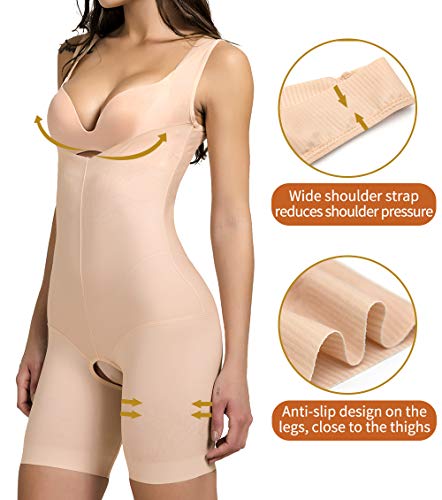 MISS MOLY Body Reductor Shapewear Bodysuit Faja Reductora Adelgazante Abdomen Cintura Lencería Moldeadora Cómodo y Ligero Corsé Bustier sin Costuras