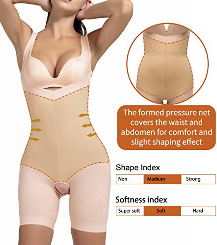MISS MOLY Body Reductor Shapewear Bodysuit Faja Reductora Adelgazante Abdomen Cintura Lencería Moldeadora Cómodo y Ligero Corsé Bustier sin Costuras