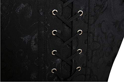 MISS MOLY Dama Burlesque gótico Bustier corsé con G-String