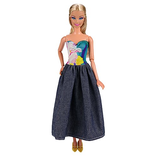 Miunana 5X Vestidos de Fiesta Hechos a Mano Ropas Estilo al Azar para Muñeca 11.5 Pulgaga / 28 - 30 cm Doll