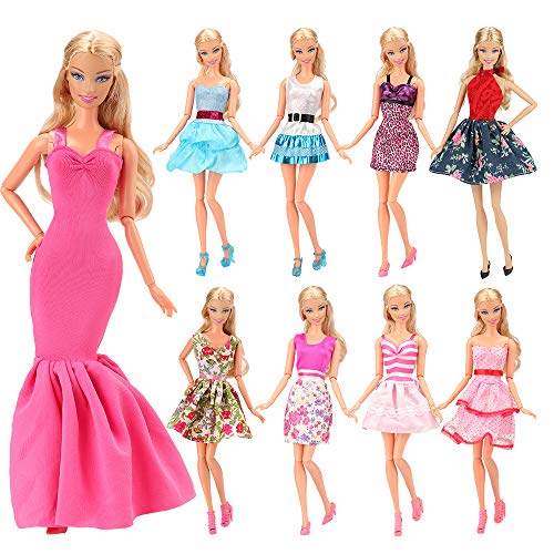 Miunana 5X Vestidos de Fiesta Hechos a Mano Ropas Estilo al Azar para Muñeca 11.5 Pulgaga / 28 - 30 cm Doll