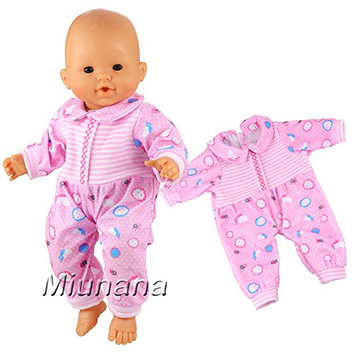 Miunana 5X Vestidos Verano Casual Ropas Fashion para 14- 16 Pulgadas Muñeca bebé