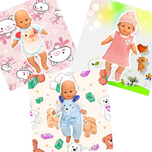 Miunana 5X Vestidos Verano Casual Ropas Moda para 14- 18 Pulgadas Muñeca bebé 36 cm Doll 18 Pulgadas American Girl Doll