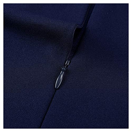 Miusol Casual Encaje Contraste Slim Vestido Corto para Mujer Nuevo Azul XX-Large