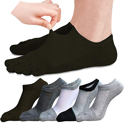 Hombres Cinco Calcetines del dedo del pie 3/4/5 pares PUTUO Calcetines Dedos Hombres Calcetines de Deportes de Algodón 