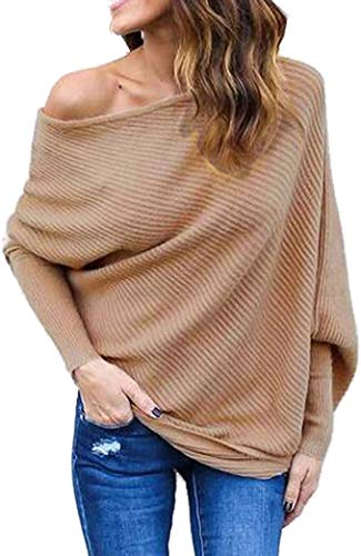 Moceal - Sudadera de manga larga para mujer, estilo informal, tamaño oversize, ideal para otoño, invierno, primavera Cachi XL