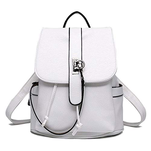 Mochila de Piel sintética para Mujer, Mochila Escolar para Adolescentes, niñas, Mochila Mediana para Mujer