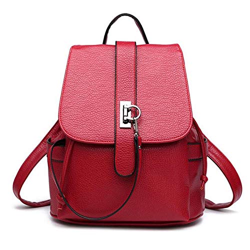 Mochila de Piel sintética para Mujer, Mochila Escolar para Adolescentes, niñas, Mochila Mediana para Mujer