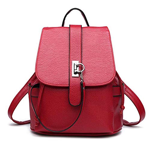 Mochila de Piel sintética para Mujer, Mochila Escolar para Adolescentes, niñas, Mochila Mediana para Mujer