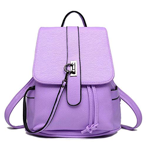 Mochila de Piel sintética para Mujer, Mochila Escolar para Adolescentes, niñas, Mochila Mediana para Mujer