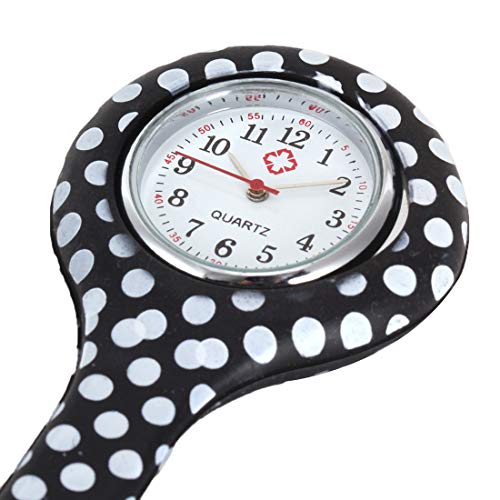 Moda Indumentaria Femenina Enfermera del silicón con Clip del Fob de la Broche de Solapa del Reloj Colgante de Bolsillo para los Relojes de Bolsillo Nurse Doctor (Color : 6)