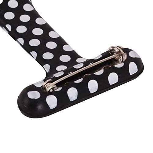 Moda Indumentaria Femenina Enfermera del silicón con Clip del Fob de la Broche de Solapa del Reloj Colgante de Bolsillo para los Relojes de Bolsillo Nurse Doctor (Color : 6)