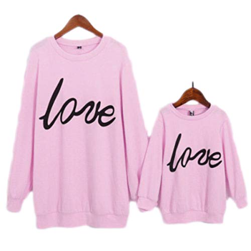 Moda Madre e Hijo Madre Cuello Redondo Manga Larga Sudadera Casual Accesorio Familiar Ropa