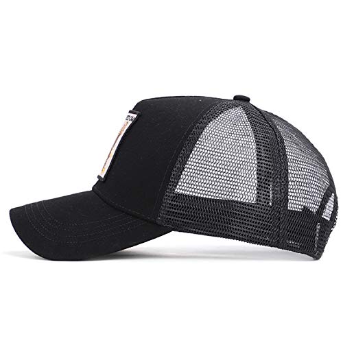 Moda Media Malla Transpirable Gorra Deportiva Unisex, Animal Embroidered Cómoda Tela Elástica Gorra De Béisbol De Velcro Ajustable Gorros Casuales Gorras De Béisbol De Hip Hop Caza Pesca (Aguila-04)