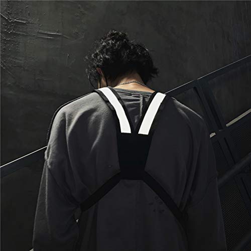 Moda Pecho Rig Bag Naiyafly Hombres Mujeres Chaleco Reflectante Hip Hop Streetwear Funcional Arnés Pecho Bolsa Cintura Mochila
