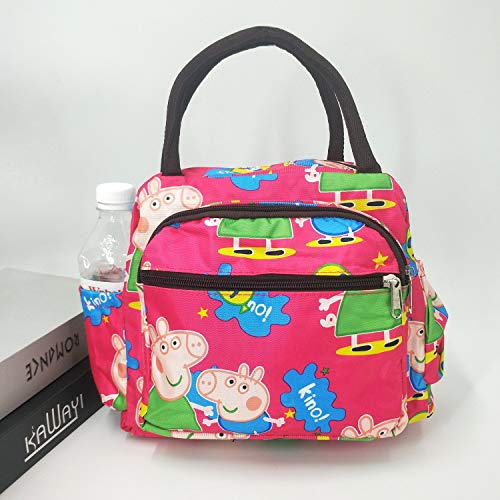 Moda portátil Bolsa de Almuerzo Maquillaje Bolsa Femenina Impermeable Oxford Tela aleación Cremallera Cabeza 22 * ​​16 * 17 cm página Inferior roja