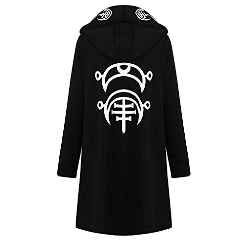 Moda Sudadera Mujer con Capucha Steampunk Gótico Abrigo de Otoño Tops Retro Manga Larga Chaqueta de Cremallera Outwear Impresión Camiseta Baseball Chaqueta Halloween S-5XL Talla Grande