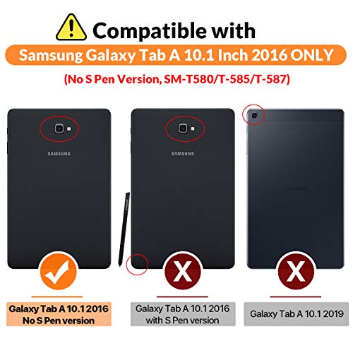 MoKo Funda Compatible con Samsung Galaxy Tab A 10.1(SM-T580/T585, sin Lápiz) - Ligera y Super Protectora diseñada Especialmente para los niños, Verde