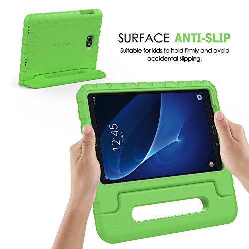 MoKo Funda Compatible con Samsung Galaxy Tab A 10.1(SM-T580/T585, sin Lápiz) - Ligera y Super Protectora diseñada Especialmente para los niños, Verde