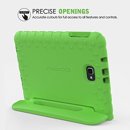MoKo Funda Compatible con Samsung Galaxy Tab A 10.1(SM-T580/T585, sin Lápiz) - Ligera y Super Protectora diseñada Especialmente para los niños, Verde