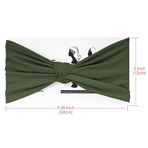 MoKo Headband Bandana - Pañuelo Deportivo Multifuncional Cinta/Bragas de Cabeza y Cuello para Fitness, Ejercicio， Correr, Yoga, Moda y Más, Verde Militar (Hombres & Mujeres)
