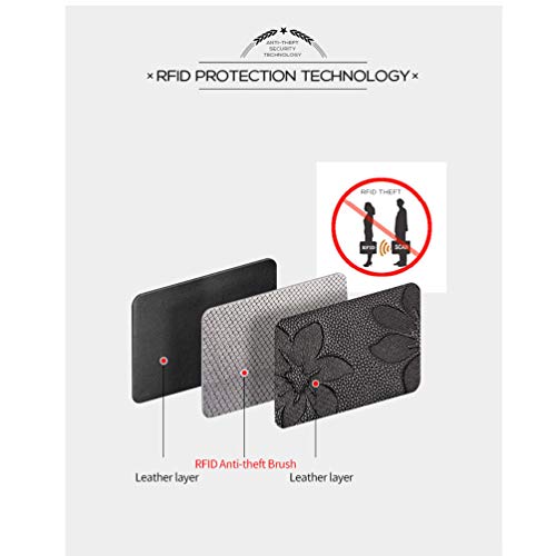 Monederos Carteras para Mujeres Billetera Grande Piel Genuina Regalos Originales Moderna Chica Señora para Teléfono Movil Tarjetero De Cuero Delgada (Amarillo)