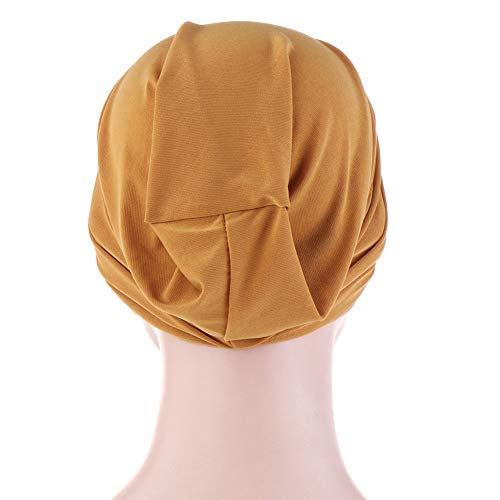 MoreChioce Sombrero de Quimioterapia de Verano,Mujer Sombrero de Noche,Turbante Arabe para la Cabeza,Sombrero Hijab para Cáncer Quimioterapia Chemo Oncológico,Pérdida de Cabello,Negro
