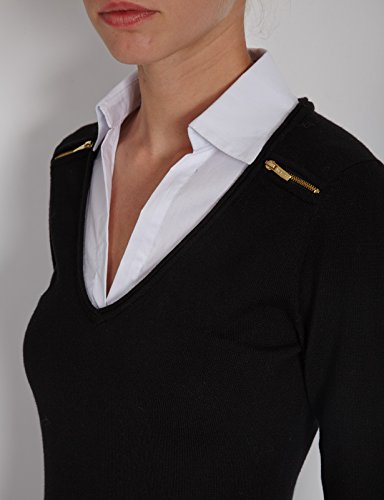 Morgan 132-MYLORD.M - Jersey de manga larga para mujer, Noir (Noir/Blanc), 40