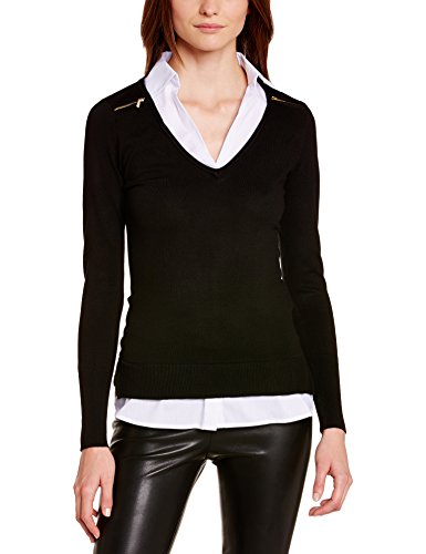 Morgan 132-MYLORD.M - Jersey de manga larga para mujer, Noir (Noir/Blanc), 40
