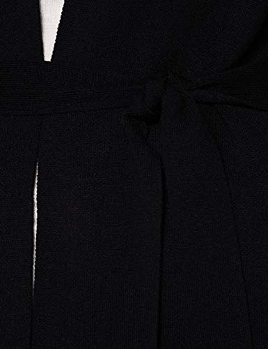Morgan Gilet Long Bicolore Ceinturé Mbass Suéter, Gris Chine/Noir, TXS para Mujer