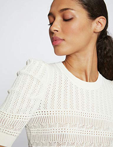 Morgan Pull Col Rond Maille ajourée MLILOU Suéter, Ivoire, TS para Mujer