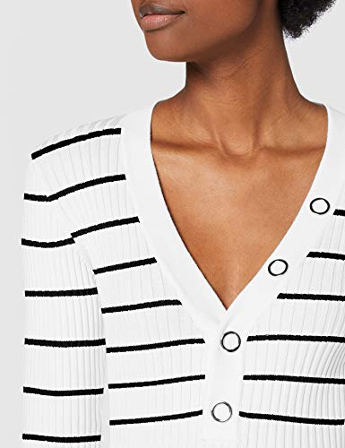 Morgan Pull Col v œillet Encolure MLOLA Suéter, Off White/Marine, TL para Mujer