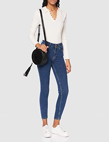 Morgan Pull en côte Col Polo MPOLO Suéter, Ivoire, TS para Mujer