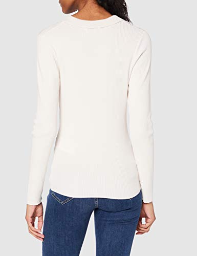 Morgan Pull en côte Col Polo MPOLO Suéter, Ivoire, TS para Mujer