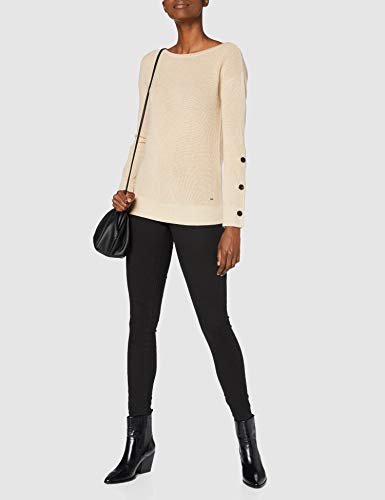 Morgan Pull Laine Boutons Manches Mixo Suéter, Ficelle, TXL para Mujer