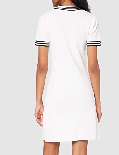 Morgan Robe Tricot Col Polo RMKIWI Vestimenta Casual, Off White, TM para Mujer