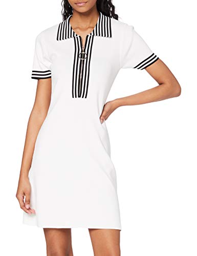 Morgan Robe Tricot Col Polo RMKIWI Vestimenta Casual, Off White, TM para Mujer