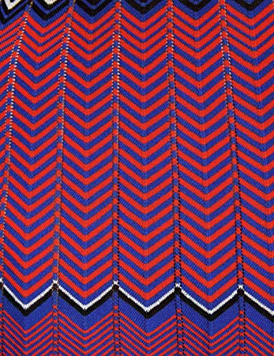 Morgan Robe Tricot rayures Jacquard RMGOGO Vestimenta Casual, Orange, TL para Mujer