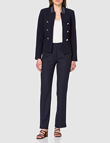 Morgan Veste Col galon rayé VECITY Blazer Casual, Marine, T38 para Mujer